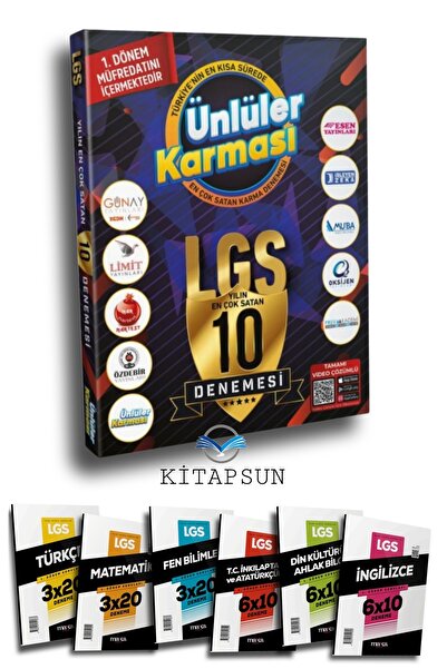 Ünlüler Karması 2026 Lgs 1.dönem 10 Karma Deneme + Marka 27 Deneme