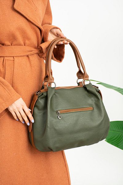 Lifonbag Geantă de mână și umăr încrucișată din piele moale cu 5 compartimente pentru femei