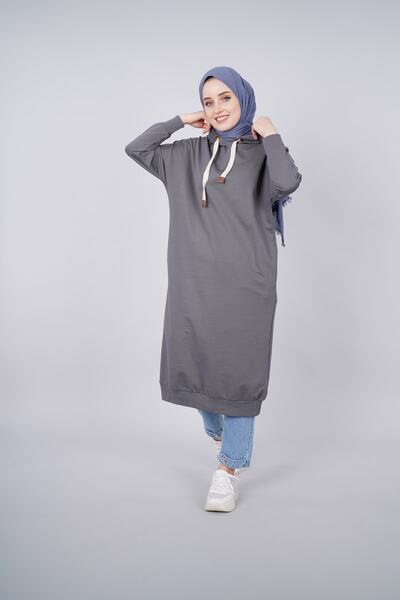 ModaHicap Alldayy Düz Renk Uzunboy Spor Tunik