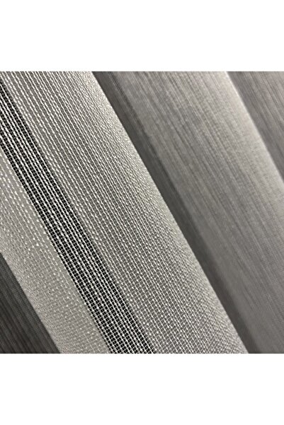 Ela Home Desing Tac Düz Çizgili Zarif Inci 1/3 Sık Pileli Ütü Istemez Kırışma...