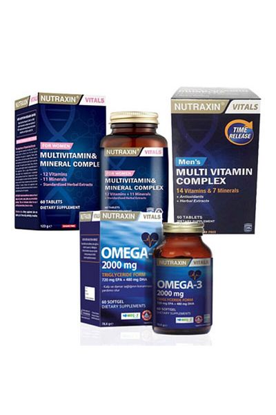 Nutraxin Omega-3 2000 mg Multivitamin Leather For Women and Women