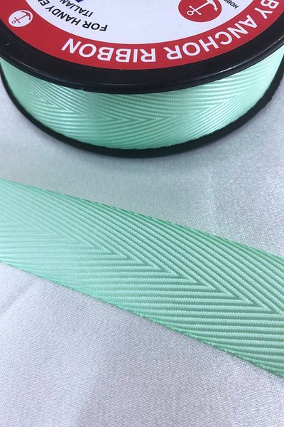 Hobigram Water Green Color Houndstooth Ribbon Η τιμή είναι για 1 μέτρο – Κορδέλα, Κομψό Σχέδιο, Γυναικείο Αξεσουάρ – Κορδέλα