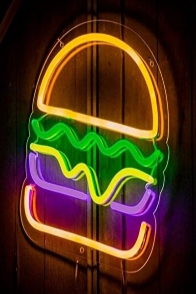 Extremmotif Hamburger Neon Tabela Neon Led Işık