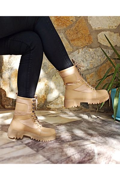 GDT Ayakkabı Γυναικείες μπότες Whiteline Skin Color Leather