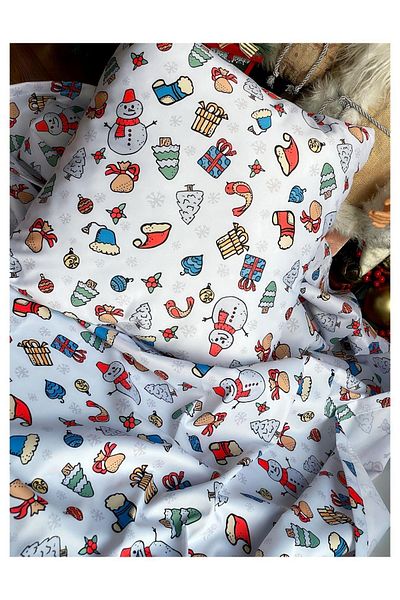 QUEEN AKSESUAR Christmas Patterned Luxury Decoration Cover Carefree Fabric Throw Pillow Cushion Table Bed Cover White