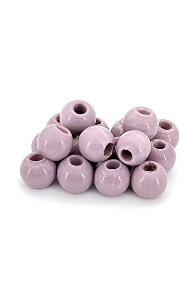 Selvi Konsept Bodrum Saraç Cam Boncuk Mürdüm Büyük Boy 16 Mm 15 Adet