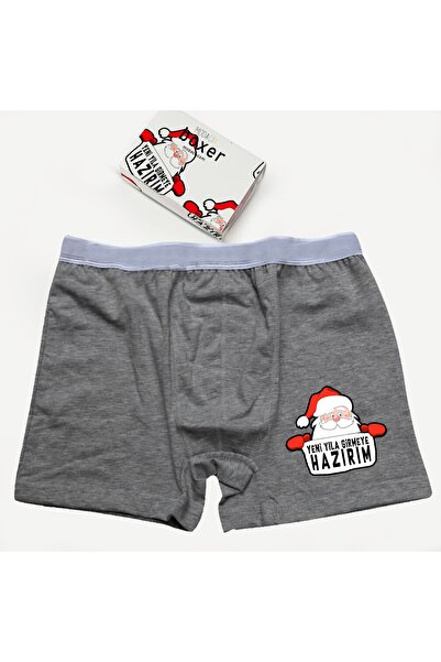 modacix Muški poklon sivi Spreman sam da uđem u novu godinu Zabavno Smešno bo...