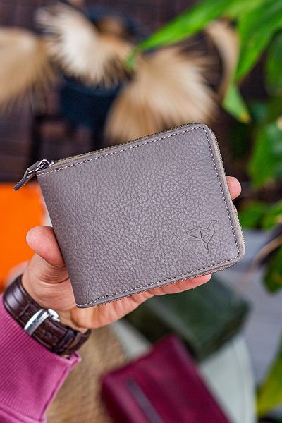 Garbalia Carole Γνήσιο Δερμάτινο Πορτοφόλι Unisex με φερμουάρ που κλειδώνει Mink