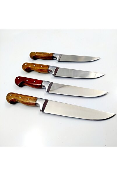 yatagan store 4 Parça Mutfak Bıçağı Hediyelik Bıçak Seti Paslanmaz Yüksek Kal...