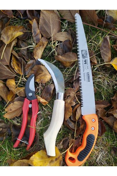 DİBA AVM Ağaç Dal Budama Bağ Bahçe Testeresi 300mm, Bağ Makası, Katlanır El T...