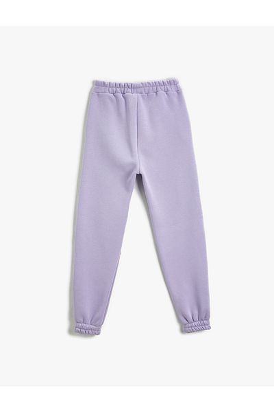 Koton Graffiti Printed Jogger Sweatpants with Pockets and Tie Waist