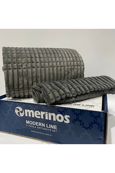 Merinos Modernline Single 2 Piece Blanket Set