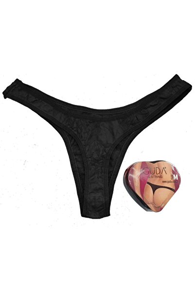 BONİE Hediyelik Kutusunda Guda Siyah Erotik G-string