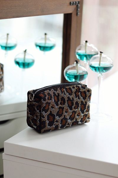 Moom Bag Geantă de umăr cu model Leopard Stone pentru femei