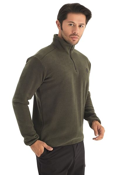 Crozwise Half Zippered - Men's Khaki Sports Fleece - 6036-04