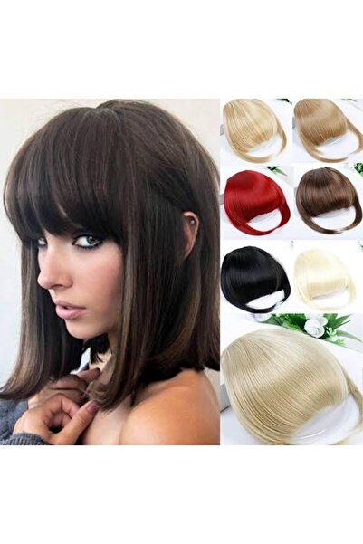 AKOLİFE Kahverengi Takma Kahkül - Fön Maşa Uygulanabilir Gerçek Saç Doğal Gör...