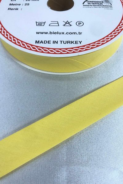 Hobigram Κίτρινο Koton Piping Πλάτος 2 cm Μήκος 1 μέτρο – Κορδέλα, Κομψό Σχέδιο, Γυναικείο Αξεσουάρ – Κορδέλα
