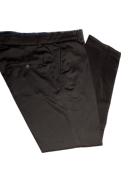 APT PRESTIGE Men's Plus Size Brown Gabardine Trousers