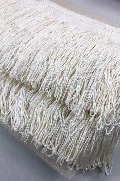 Hobigram Light Cream Thick Rope Fringe Tassel Width 15 cm 1 Meter – Decorative Ribbon, Stylish Design, Women's Accessory –