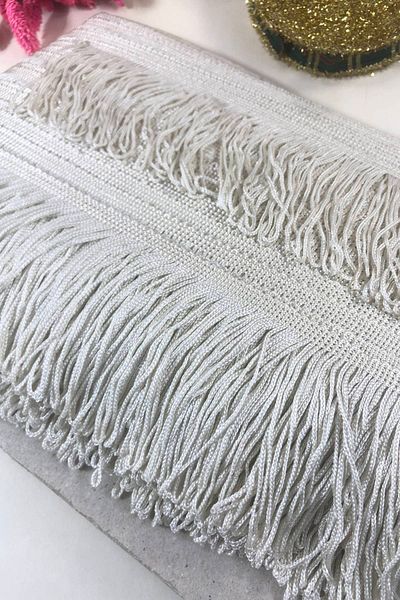 Hobigram Dark Cream Rope Fringe Tassel Πλάτος 20 cm 1 μέτρο – Ειδικό σχέδιο, αξεσουάρ, ποιοτική παραγωγή, εντυπωσιακό στυλ