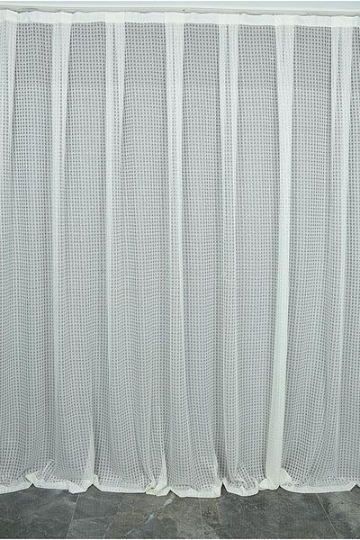 AKÇA TEKSTİL Kardelen Model Cream Color Single Wing Ready-made Planted Pleated Background Curtain 300*260 Cm