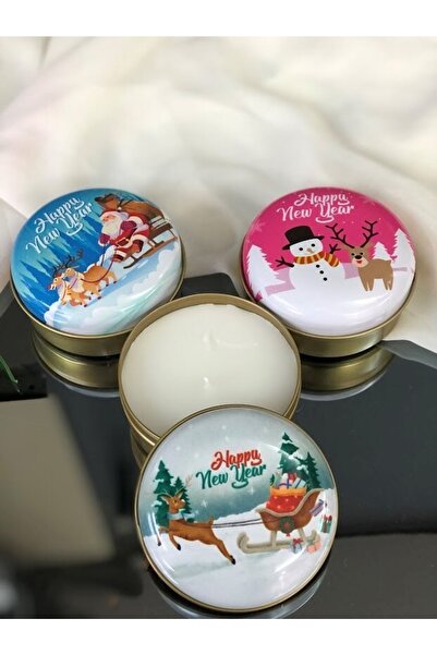 Masalsı Concept Yılbaşı Yeni Yıl Konsept 3lü Mumlu Metal Kutu Seti Christmas ...