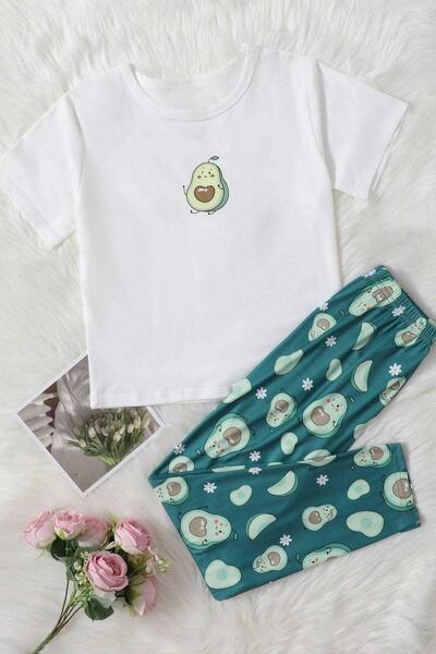 PEMBİŞ HOMEWEAR Next Supersoft Pajama Set, Avocado