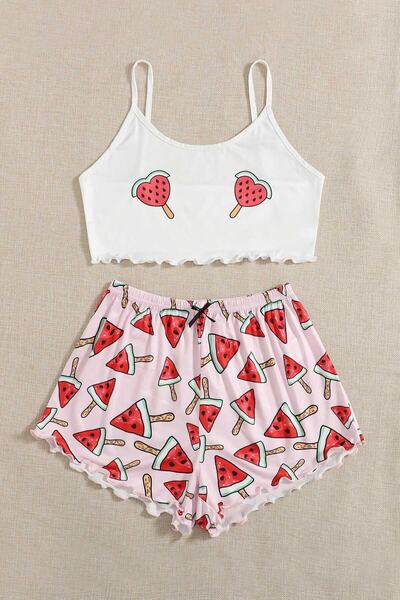 PEMBİŞ HOMEWEAR Tex Supersoft Shorts Kit, Watermelon