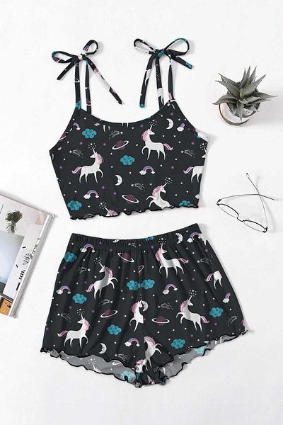 PEMBİŞ HOMEWEAR Комплект къси панталони Angelina Unicorni 2 пакета Ultrasoft 1324