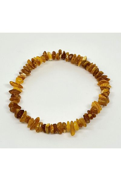 Tesbihci Efendi Damla Amber Adult Antique Gold Color Elastic Bracelet