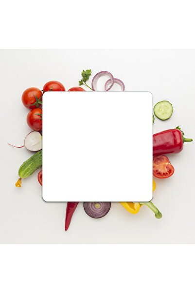 Decovetro Cam Kesme Tahtası Kare Beyaz