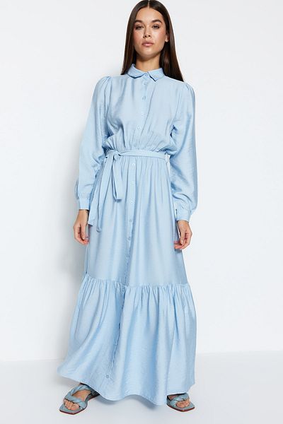 Trendyol Modest Kleid - Blau - A-Linie
