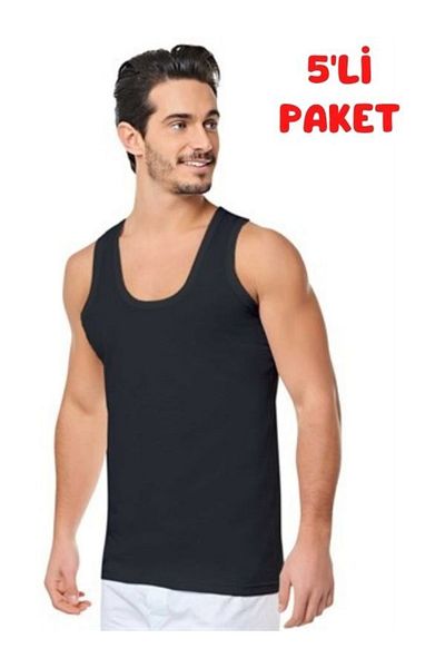 Seher Yıldızı Men's Combed Cotton Undershirt (((Pack of 5)))