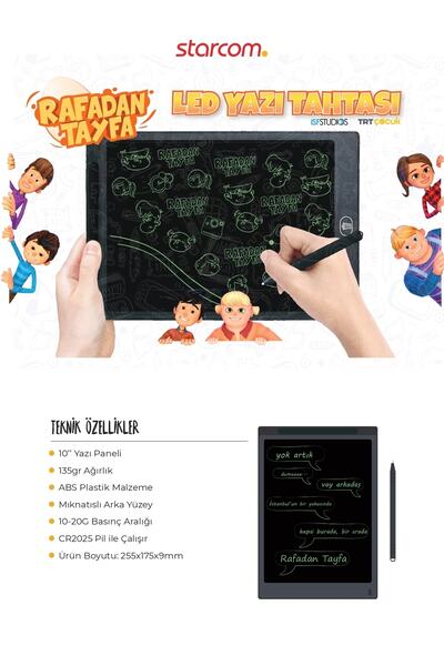 STARCOM Rafadan Tayfa Dijital Yazı Tableti (trt Çocuk Lisanslı)