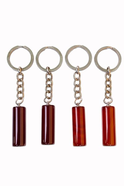 Dünya Doğal Taş Agate Stone Keychain
