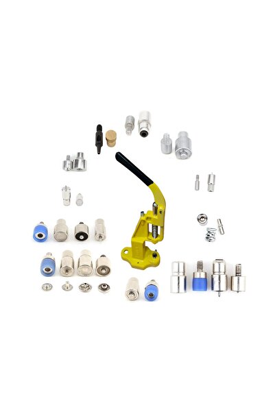 tuhafiyecimiz Tulumba Presi (sarı) Kuş Gözü Çıt Çıt Rivet Çakma Düğme Kaplama...