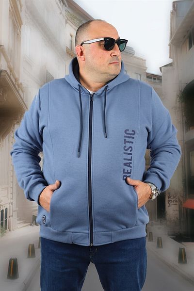 MocGrande Sweat 3ip pentru bărbați de mărime mare Realistic 22738 Albastru