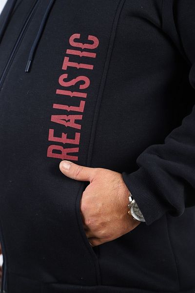 MocGrande Sweat 3ip pentru bărbați de mărime mare, realist 22738 bleumarin