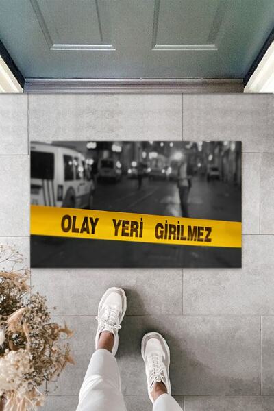 Silkcoat Home Ankamodahome- Kişiye Özel Tasarım Paspas -olay Yeri -modern Dijital Baskı - Dekoratif Paspas