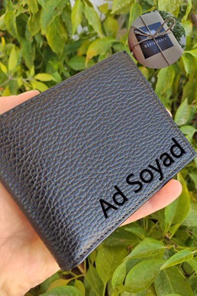 YNS LEATHER Kişiye Özel Isim Yazılı Hakiki Deri Kartlık Cüzdan