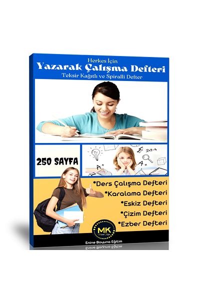 Enine Boyuna Eğitim Writing Work Notebook (With Texir Paper)
