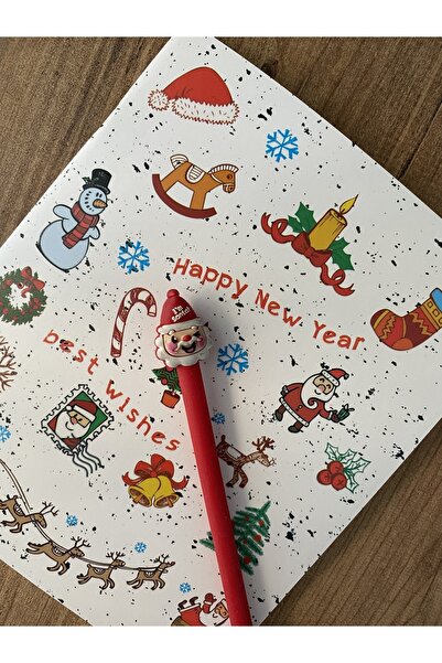 Yeni Yıl Neşeli Kare Defter