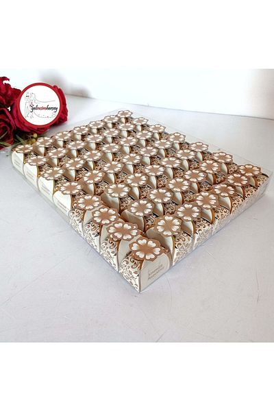 Gelincimherşey Cream 50 Pieces Welcome to Our Henna Written Daisy Box Henna