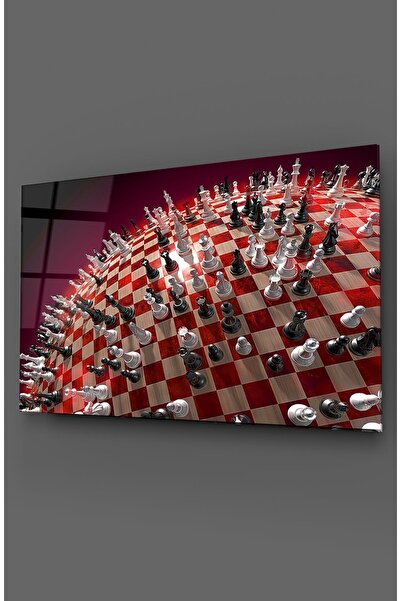 TAULART Стъклена маса с шахматни фигури