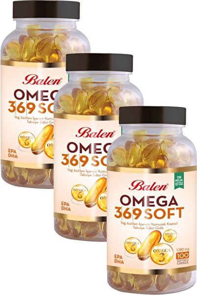 Balen Omega 3-6-9 1380 Mg 100 Kapsül X 3 Adet