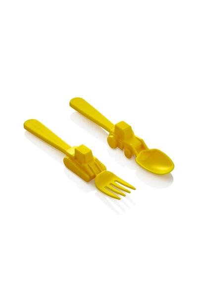 HB LİFE طقم ملعقة شوكة للأطفال طقم أواني طعام للأطفال طقم ملعقة شوكة مجسمة - ...