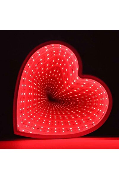 Genel Markalar 3d Heart Tunnel Lamp Red Led Light 3d Işıklı Dekor Kalp Işık U...