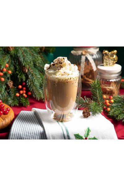 English Home Yılbaşı Glam Sprinkles Borosilkat Cam Double Wall Bardak 350 ml ...