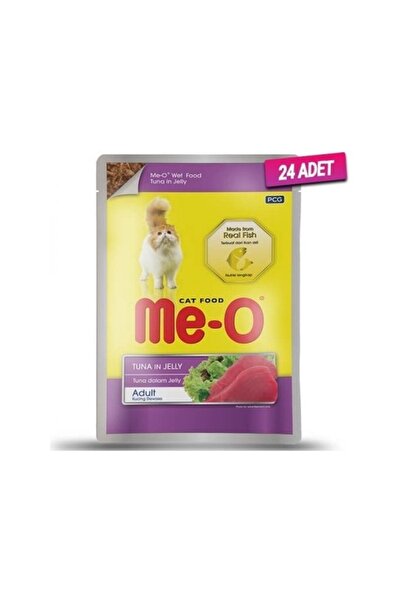 me-o 24 Adet - Meo Adult Jöle Içerisinde Ton Balıklı Yetişkin Kedi Konservesi...