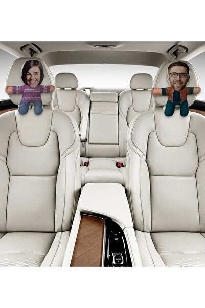 Bk Gift Gift Kişiye Özel Kostümlü 2’li Araç Koltuk Bebek Yastığı-4